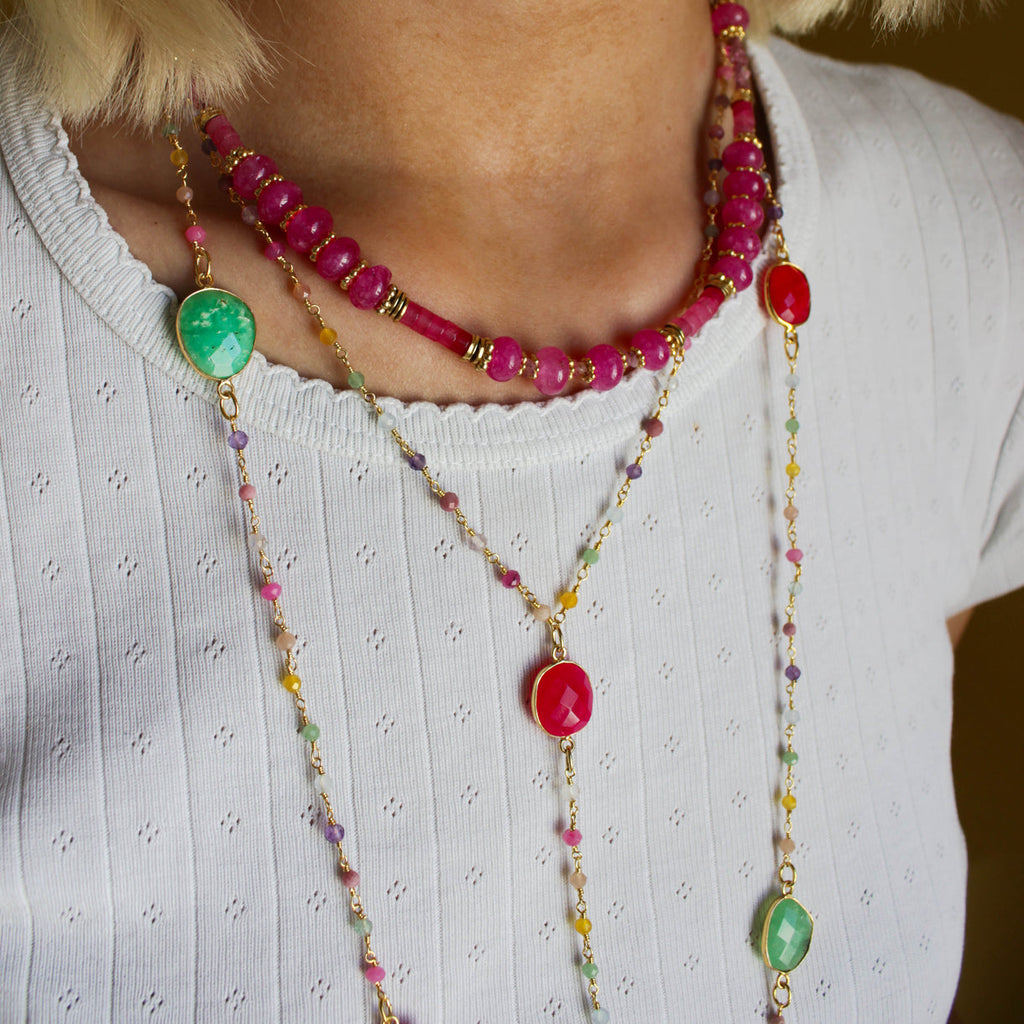 Collier heishi et billes Frida