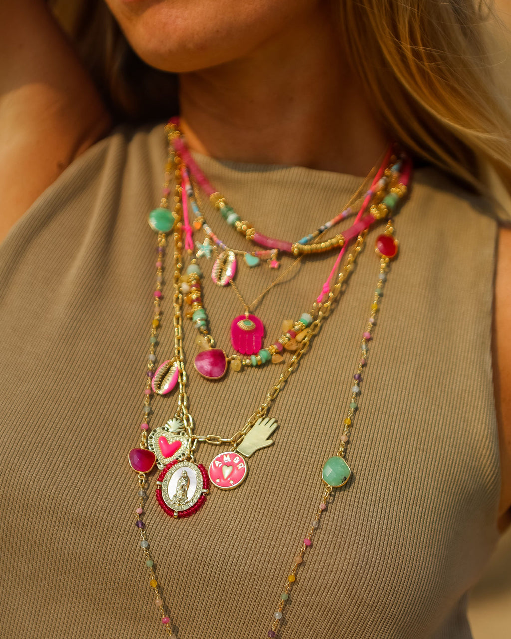 Collier heishi Frida