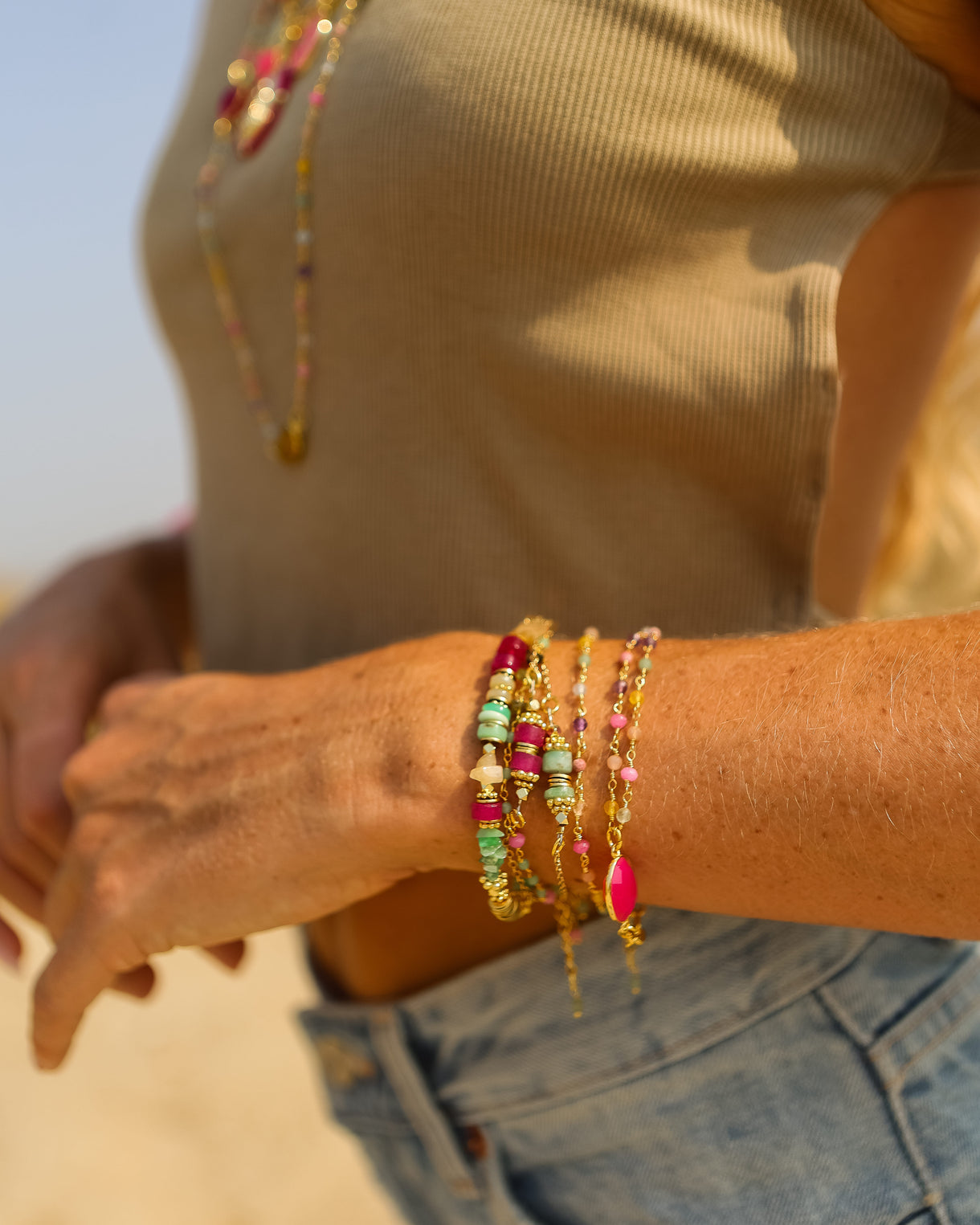 Bracelet crunchs heishi Frida