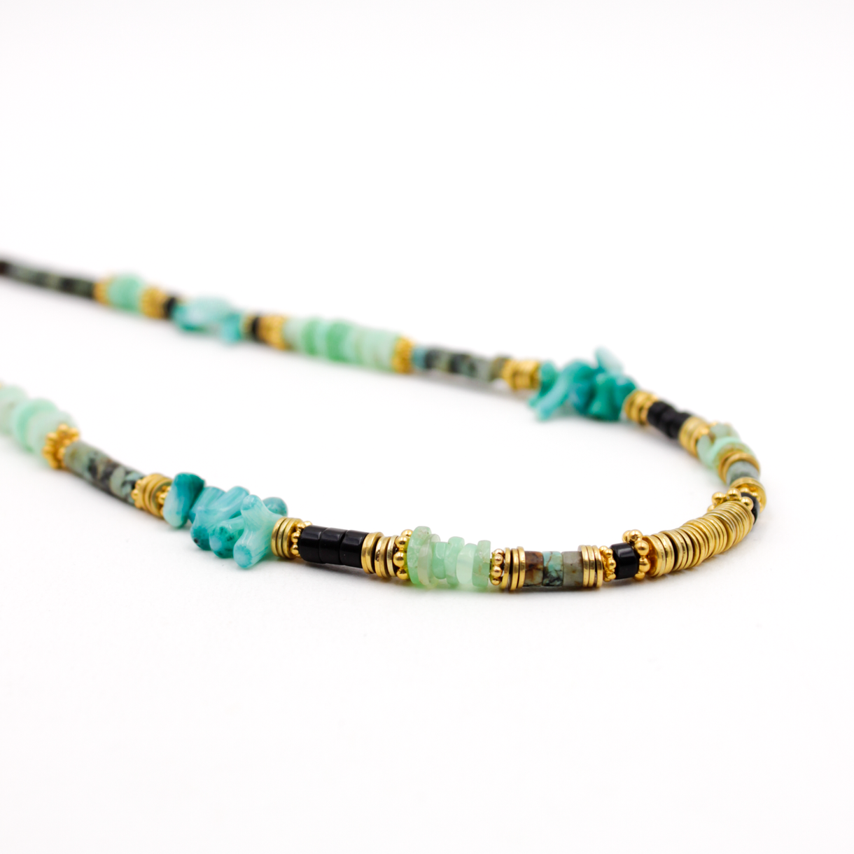 Collier heishi et crunchs Alba