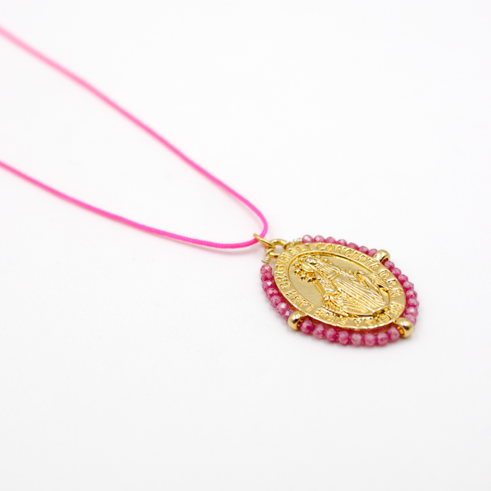 Collier cordon madones perlées Emma