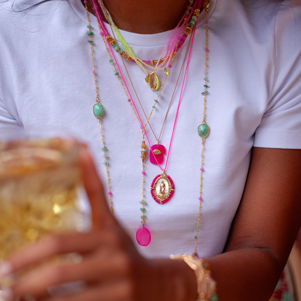 Collier cordon madones perlées Emma