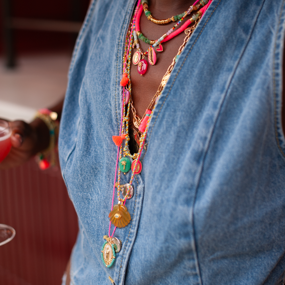 Collier cordon madones perlées Emma