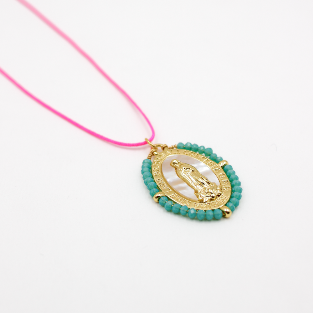 Collier cordon madones perlées Emma