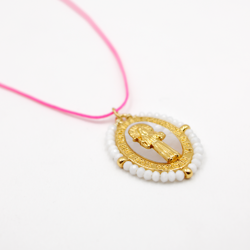 Collier cordon madones perlées Emma