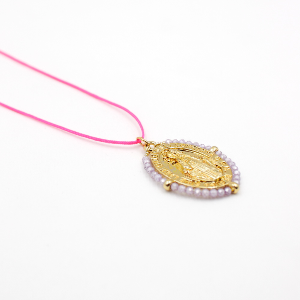 Collier cordon madones perlées Emma