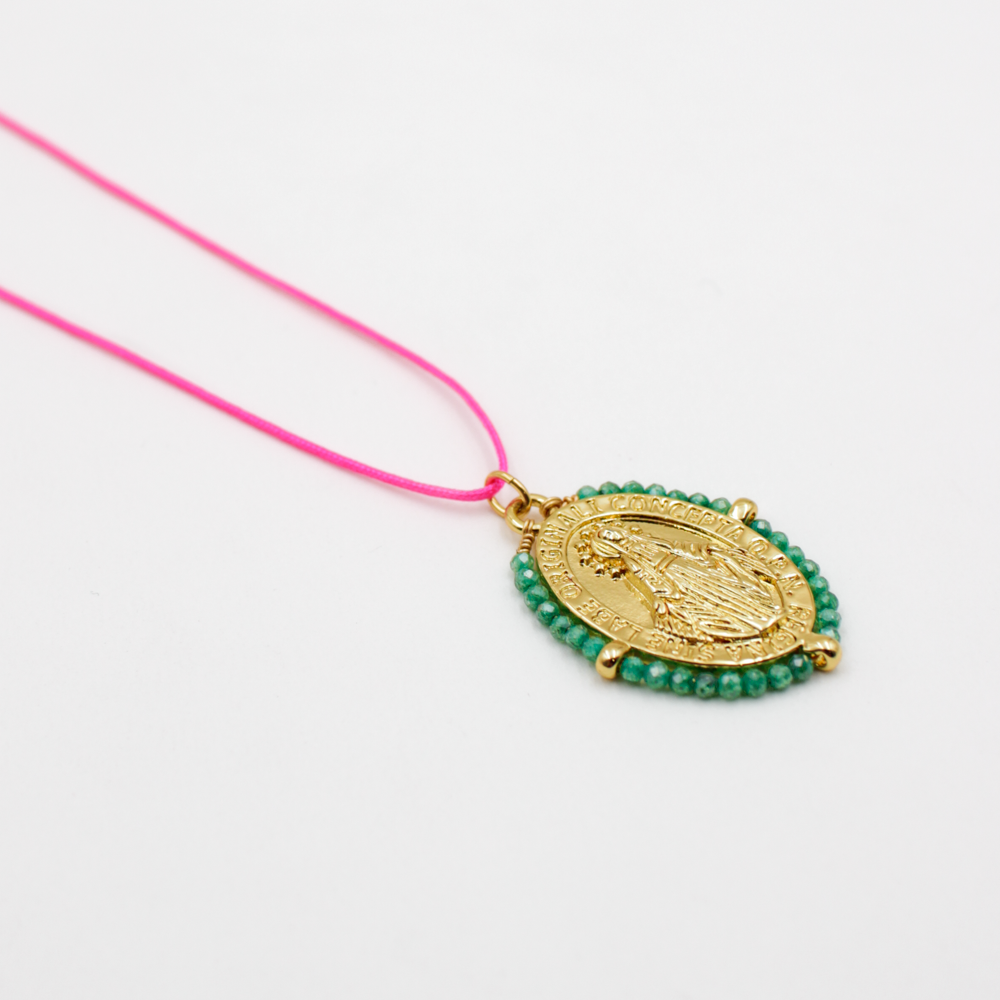 Collier cordon madones perlées Emma