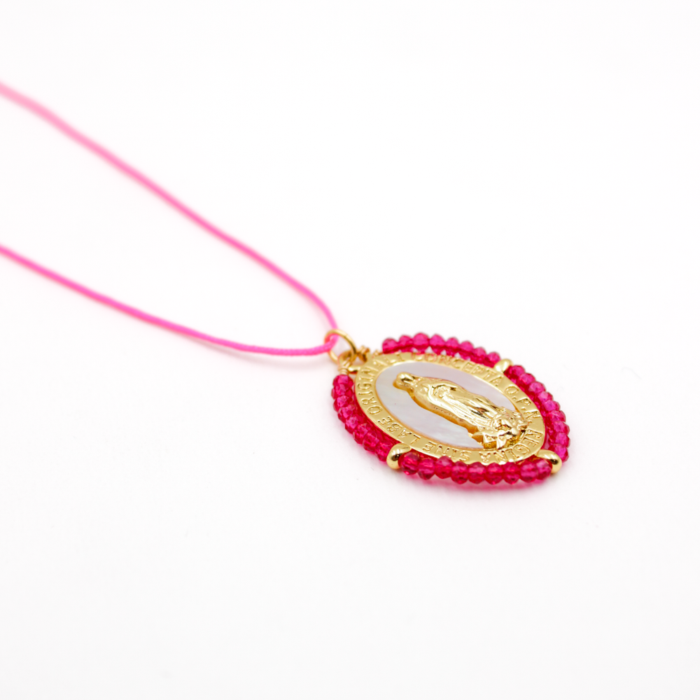 Collier cordon madones perlées Emma