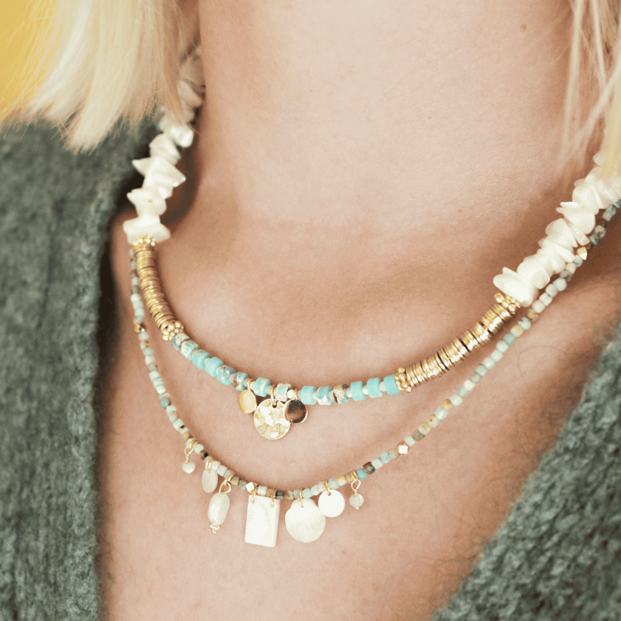Collier perles grigri Joe