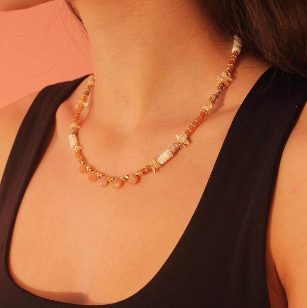 Collier heishi gouttes Elsa