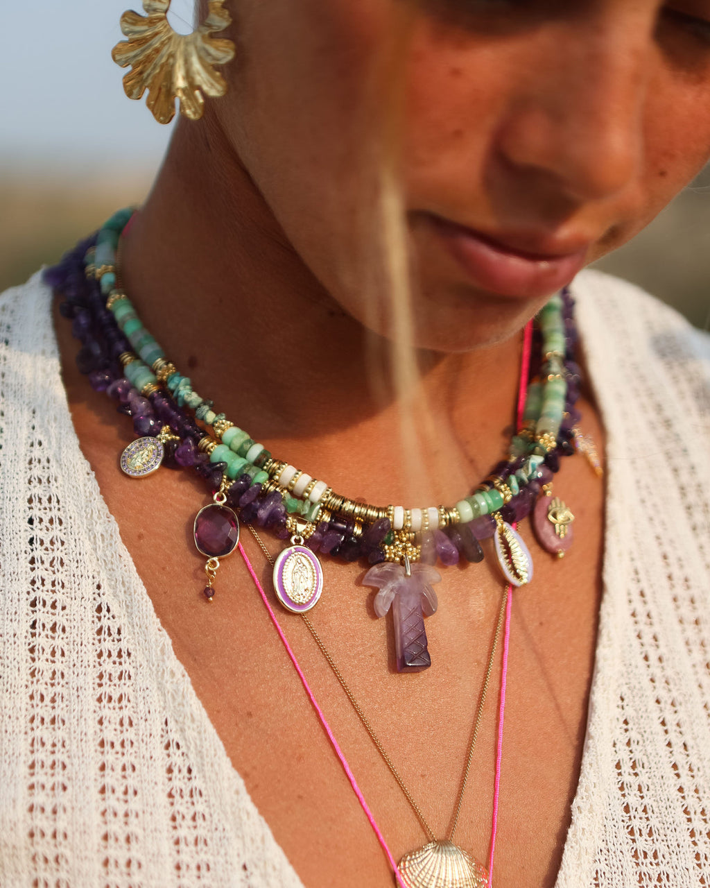 Collier heishi Margaux