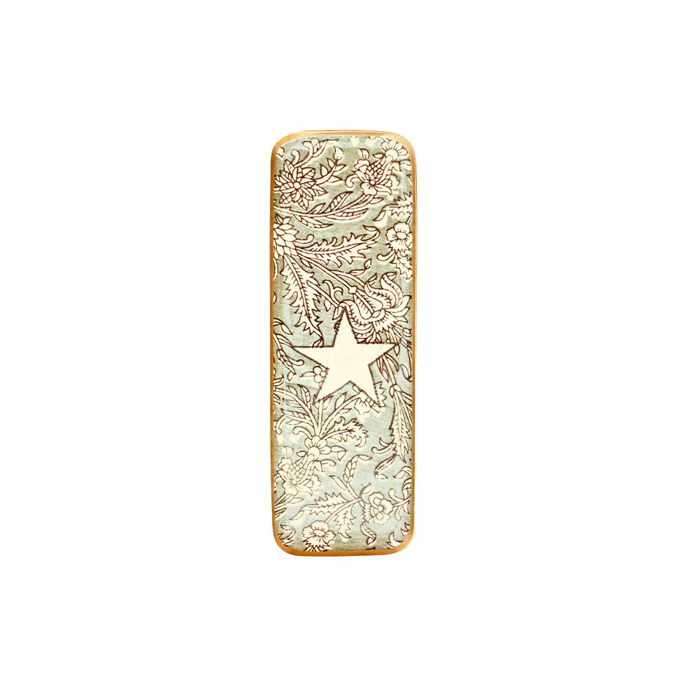 Plateau duo Flower vert de gris